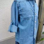 Camisa vaquera niño de perfil