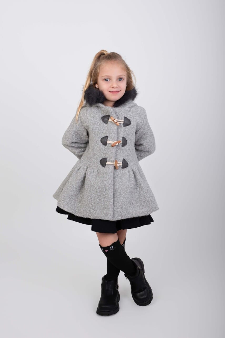 Abrigo tejido tipo bouclé - Nekenia