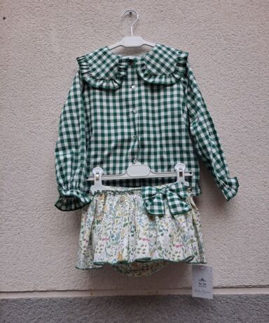 Conjunto verde animalitos - Dulce tiovivo