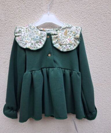 Sudadera verde animalitos- Dulce tiovivo