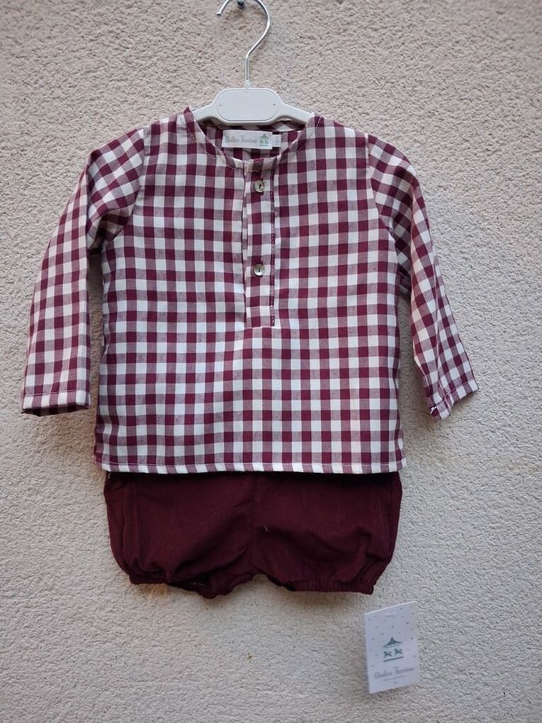 Conjunto niño granate - Dulce tiovivo